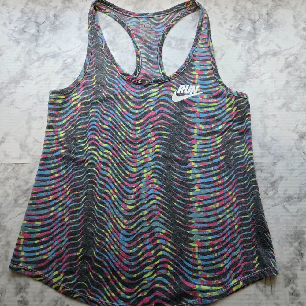 Nike Athletic Racerback Tank Top Multicolor DRIFIT Women's Sz M (SKU 26-0092)